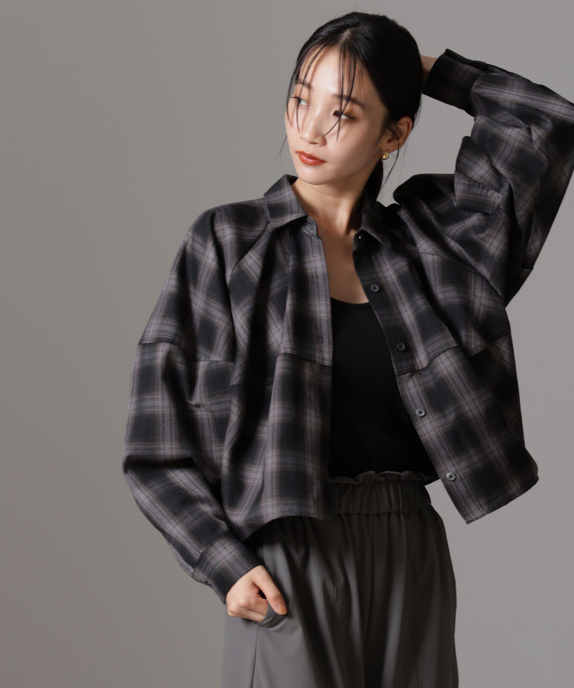 nano･universe「バルーンシルエットシャツ(セットアップ可)」|シャツ・ブラウス|パターン1