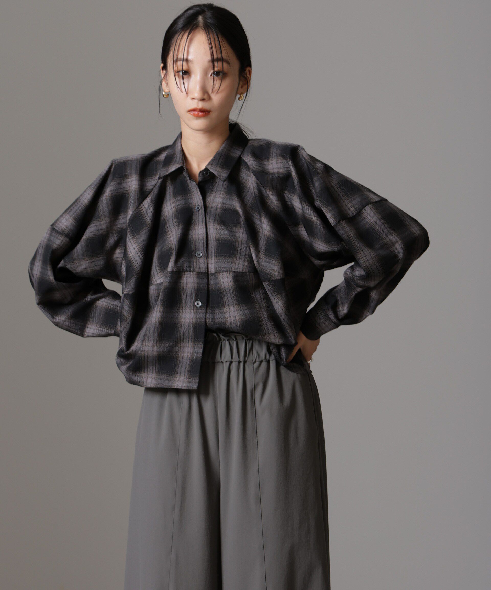 nano･universe「バルーンシルエットシャツ(セットアップ可)」|シャツ・ブラウス|