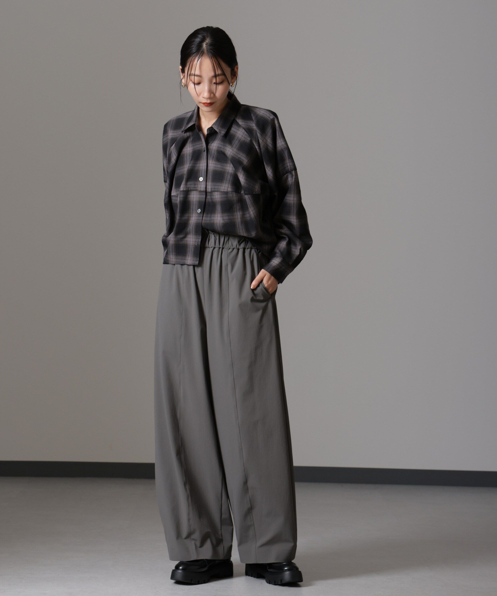 nano･universe「バルーンシルエットシャツ(セットアップ可)」|シャツ・ブラウス|