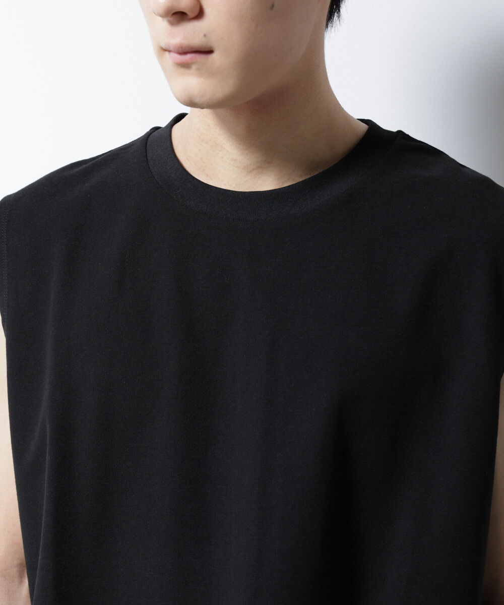 nano･universe「「MC」coveross(R)ツイル調 冷感プレーティング天竺ノースリーブ」|Tシャツ・カットソー|