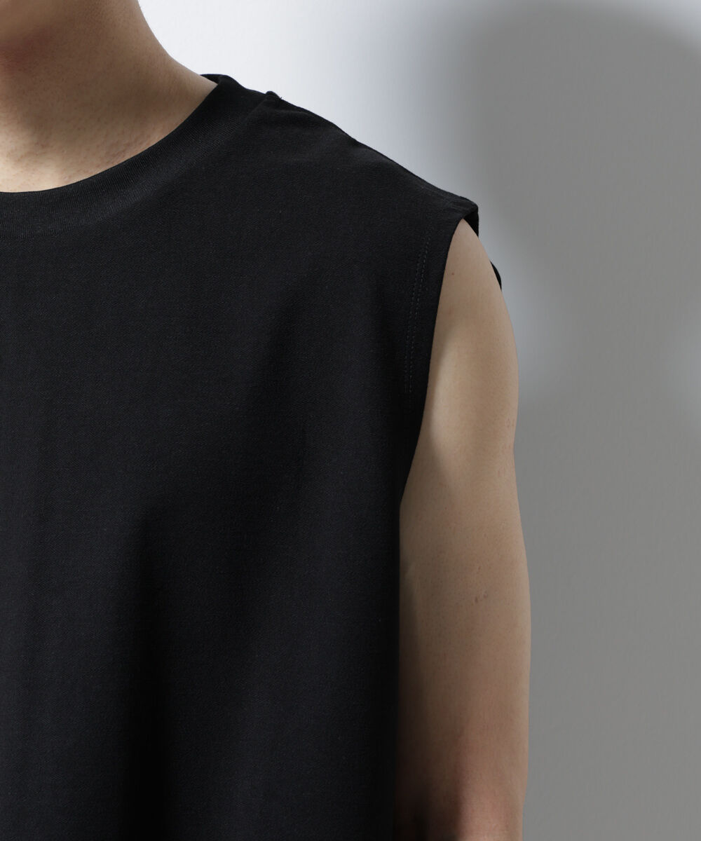 nano･universe「「MC」coveross(R)ツイル調 冷感プレーティング天竺ノースリーブ」|Tシャツ・カットソー|