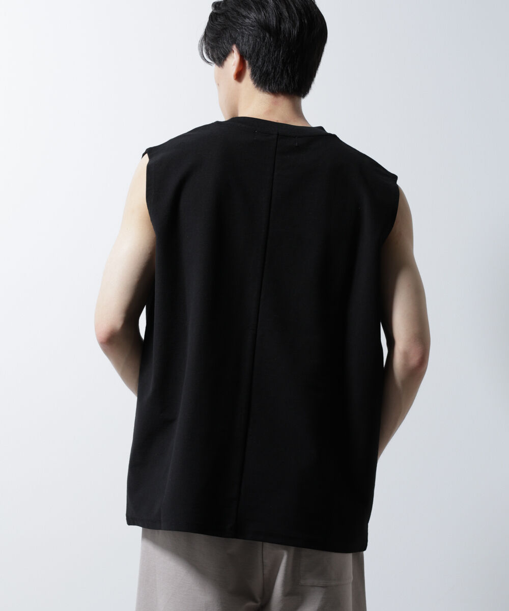 nano･universe「「MC」coveross(R)ツイル調 冷感プレーティング天竺ノースリーブ」|Tシャツ・カットソー|