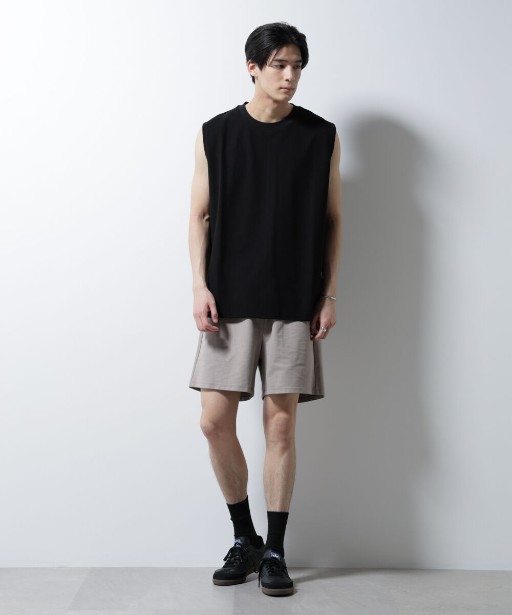 nano･universe「「MC」coveross(R)ツイル調 冷感プレーティング天竺ノースリーブ」|Tシャツ・カットソー|