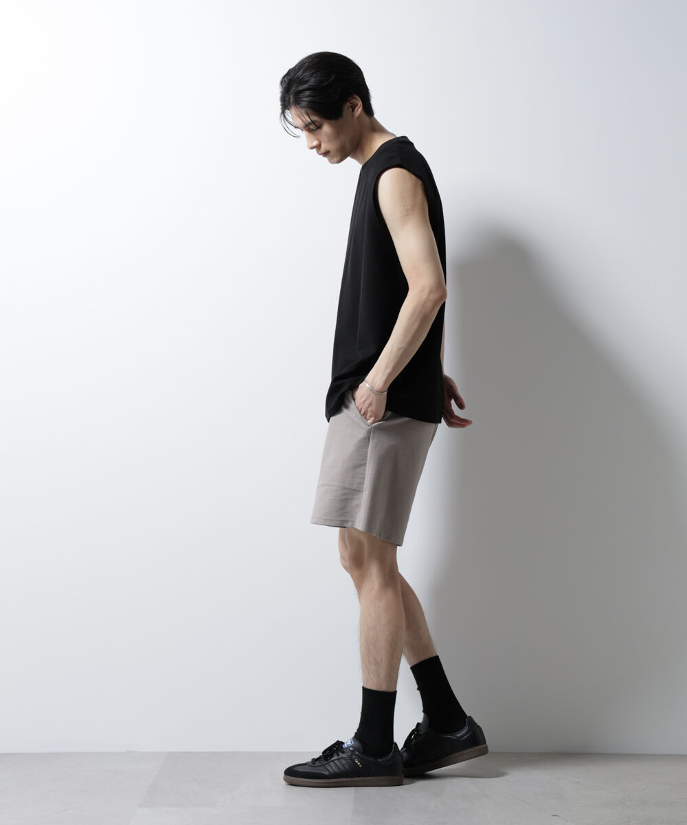 nano･universe「「MC」coveross(R)ツイル調 冷感プレーティング天竺ノースリーブ」|Tシャツ・カットソー|