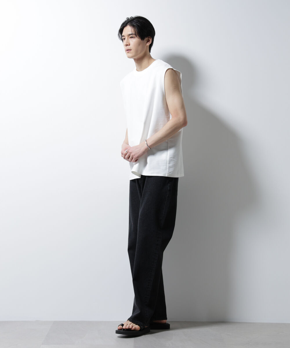 nano･universe「「MC」coveross(R)ツイル調 冷感プレーティング天竺ノースリーブ」|Tシャツ・カットソー|