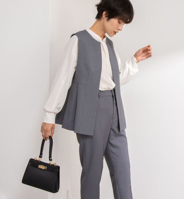 NOLLEY'S「《セットアップ対応》バーズアイペプラムジレ」|ベスト・ジレ|