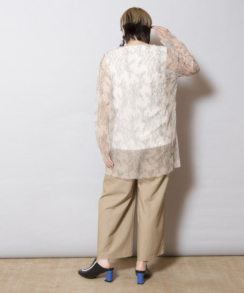  「レースレイヤードプルオーバー」|Tシャツ・カットソー|