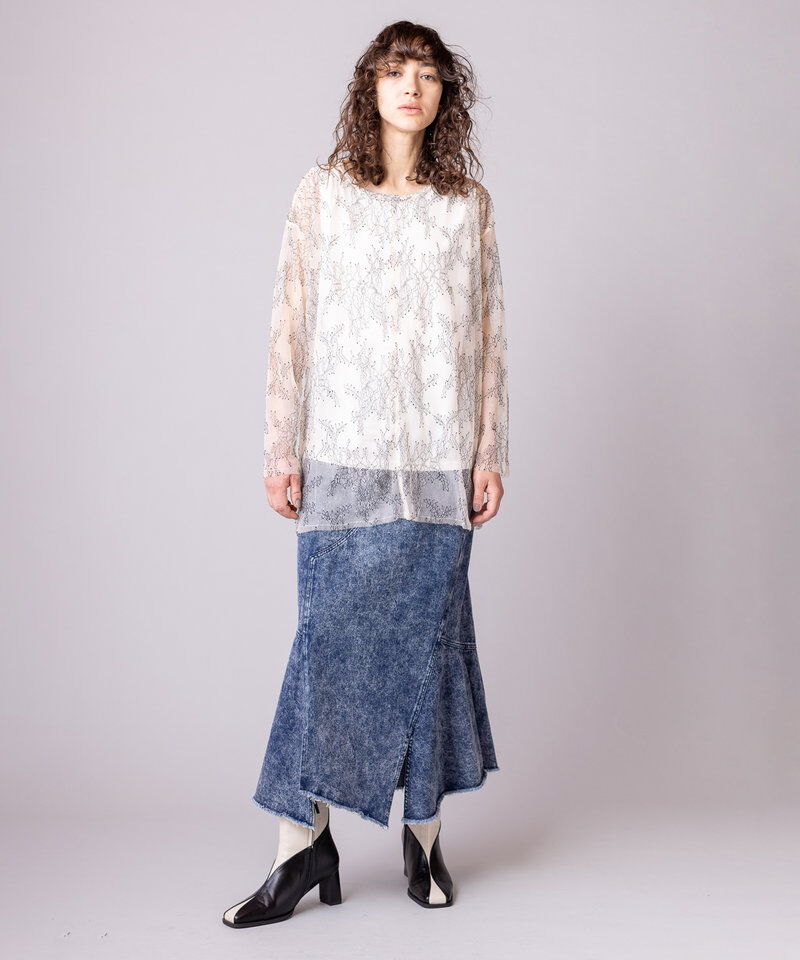  「レースレイヤードプルオーバー」|Tシャツ・カットソー|