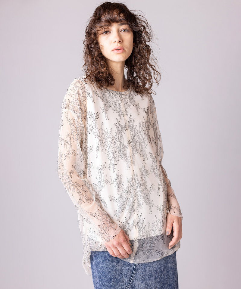  「レースレイヤードプルオーバー」|Tシャツ・カットソー|