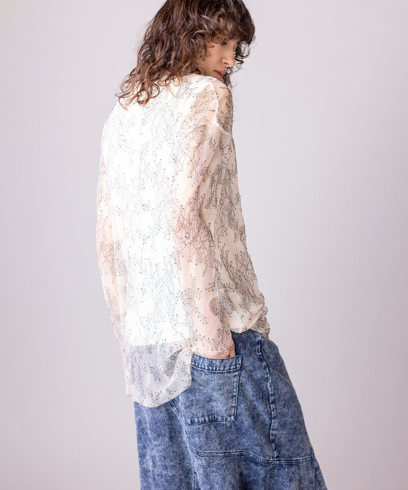  「レースレイヤードプルオーバー」|Tシャツ・カットソー|