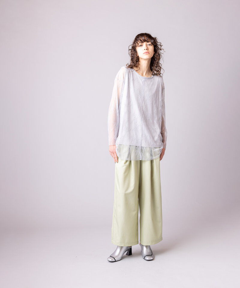  「レースレイヤードプルオーバー」|Tシャツ・カットソー|