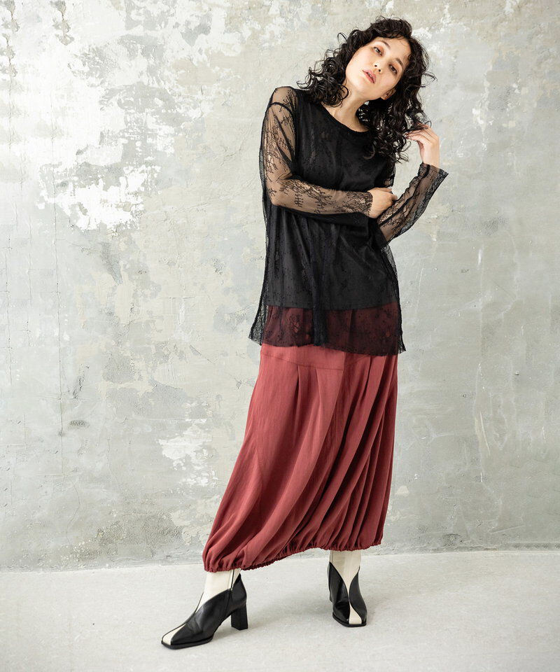  「レースレイヤードプルオーバー」|Tシャツ・カットソー|