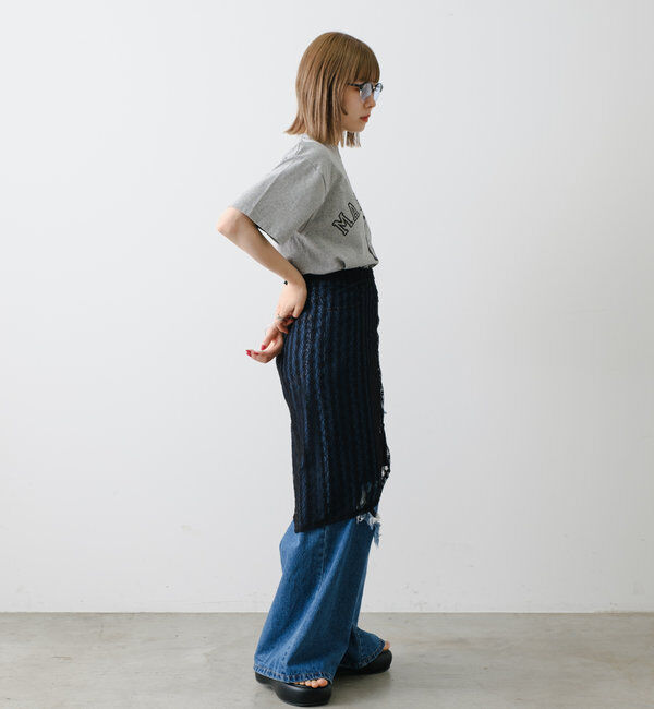  「【WHIMSIC】リメイクプリントTシャツ」|Tシャツ・カットソー|