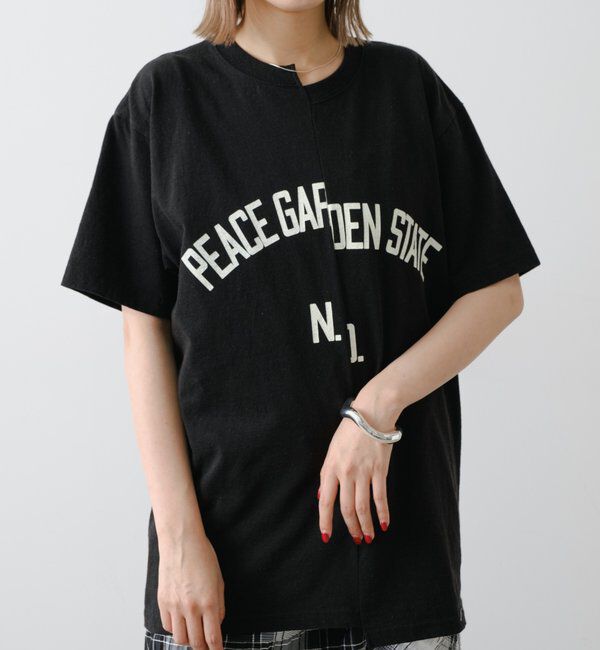  「【WHIMSIC】リメイクプリントTシャツ」|Tシャツ・カットソー|ブラック