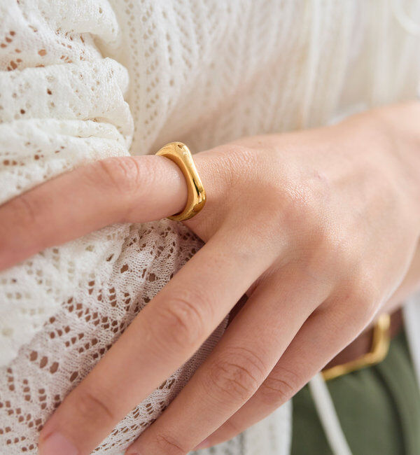  「【R.good(アールドットグッド)】フラットスクエアリング」|リング|