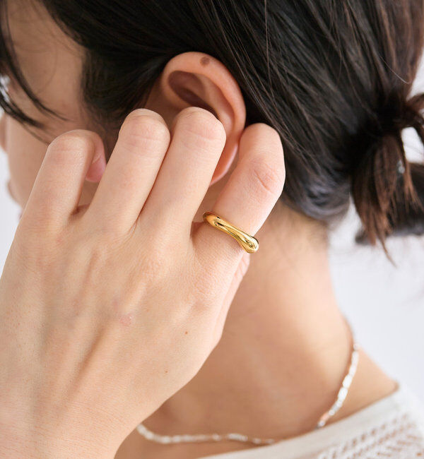  「【R.good(アールドットグッド)】フラットスクエアリング」|リング|