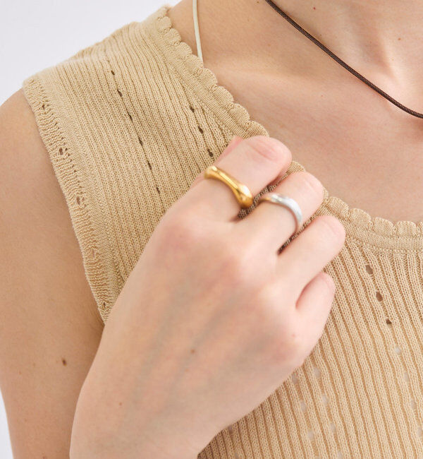  「【R.good(アールドットグッド)】フラットスクエアリング」|リング|