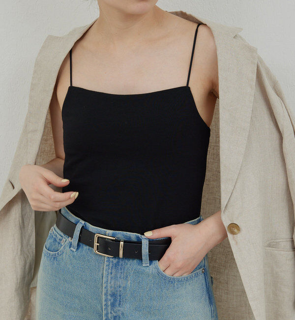  「【La nature linge】ベア天竺キャミソール」|インナー|ブラック