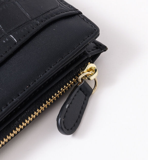 Rouge vif「【mieux un】クロコ風型押しミニウォレット」|財布|