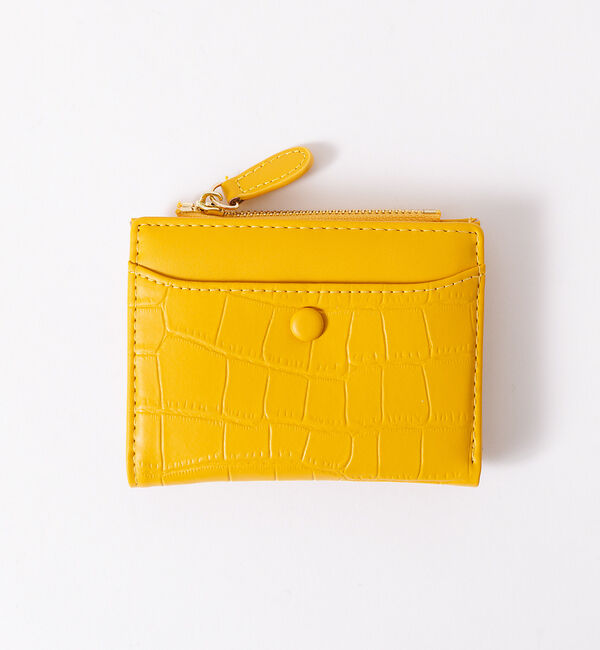 Rouge vif「【mieux un】クロコ風型押しミニウォレット」|財布|イエロー