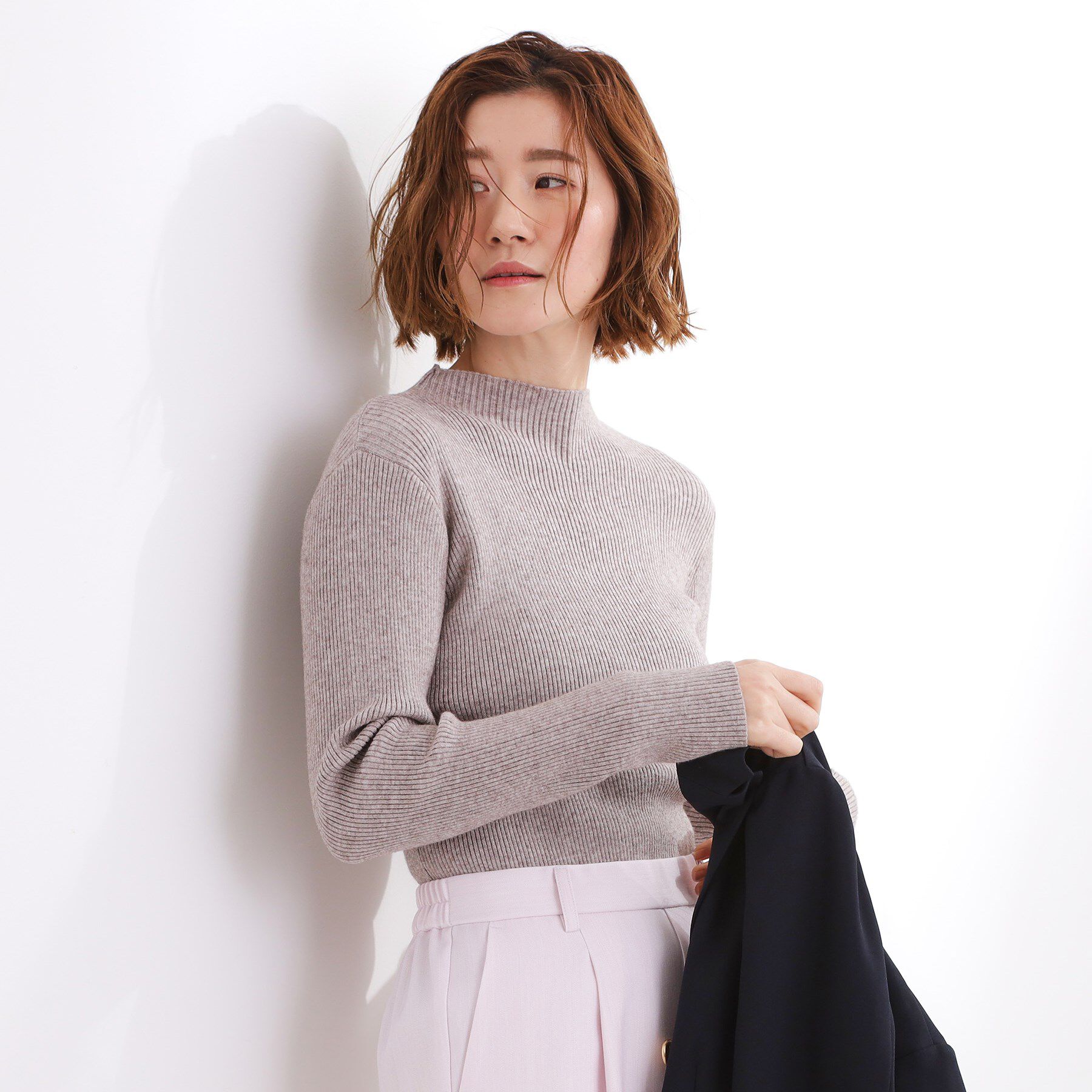 grove「ベーシックリブニットプルオーバー」|ニット・セーター|