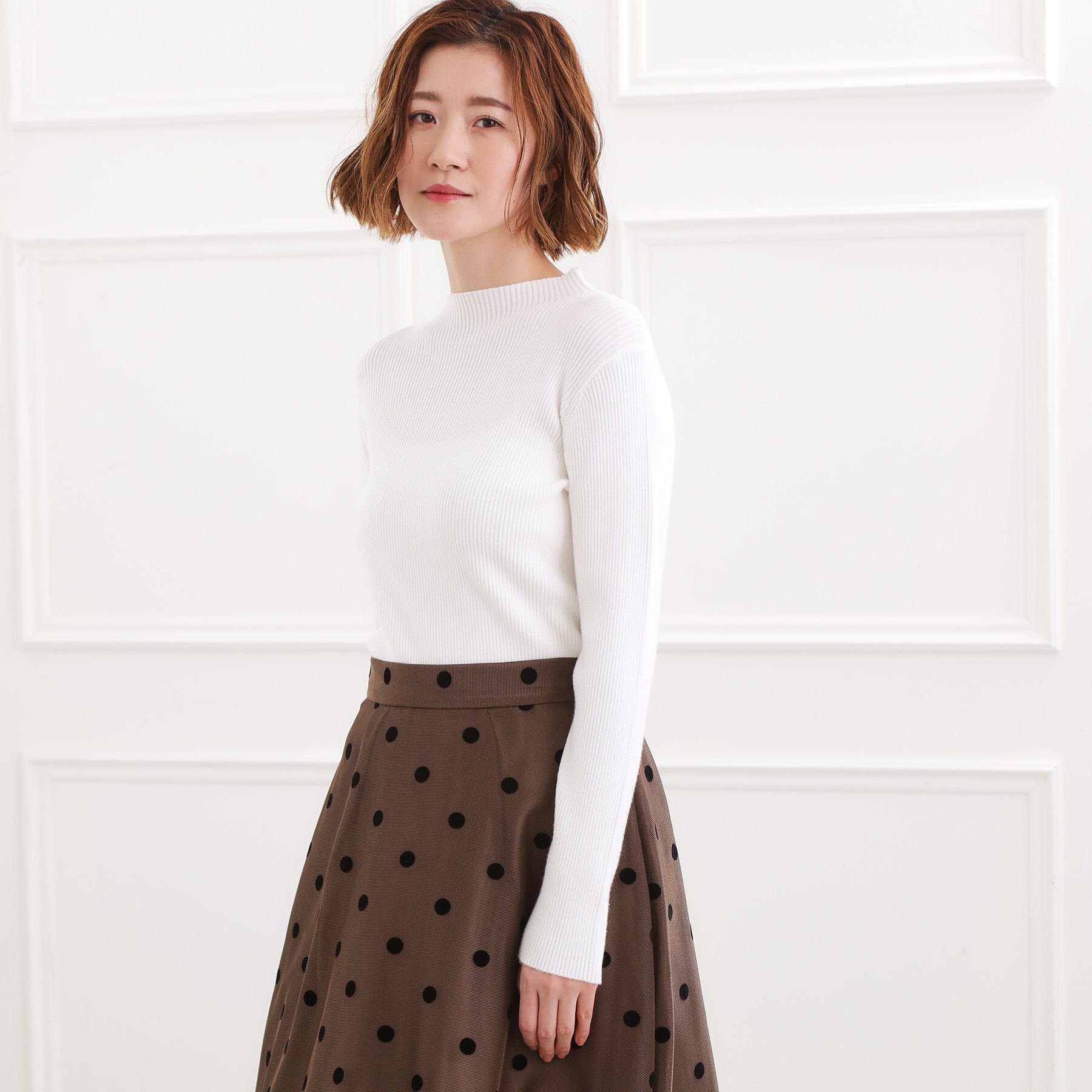 grove「ベーシックリブニットプルオーバー」|ニット・セーター|