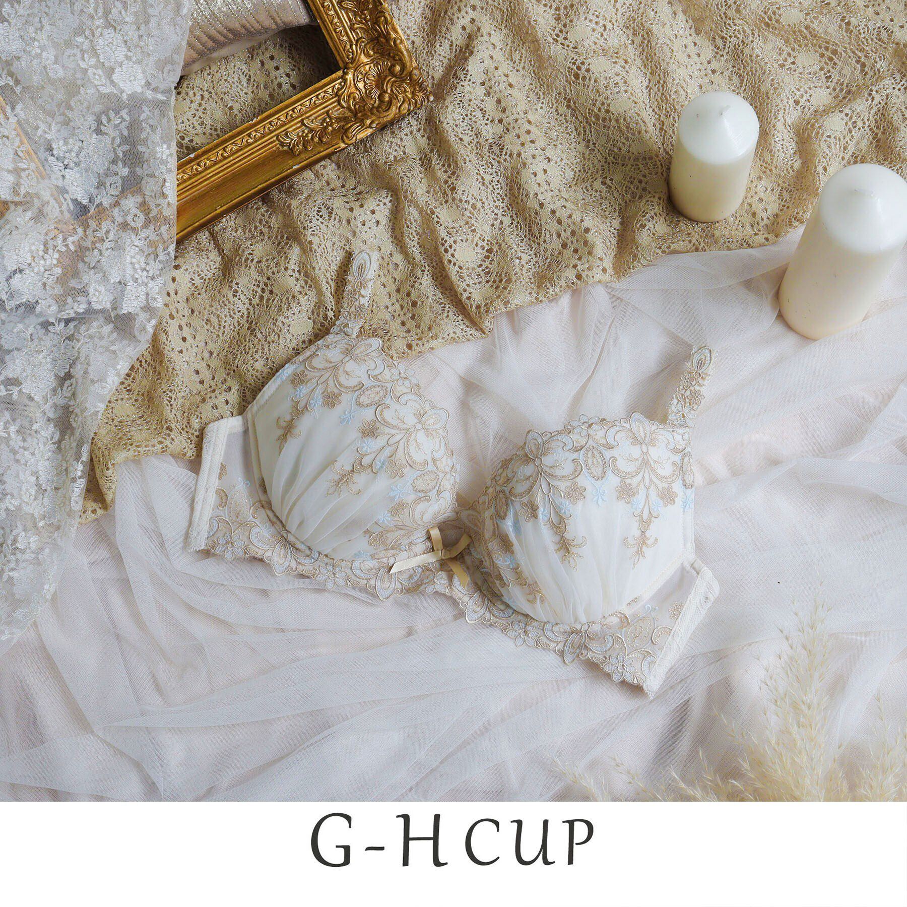 Risa Magli「スカイラー ブラジャー（G-H）＜V Make Type＞」|インナー|ゴールド(007)