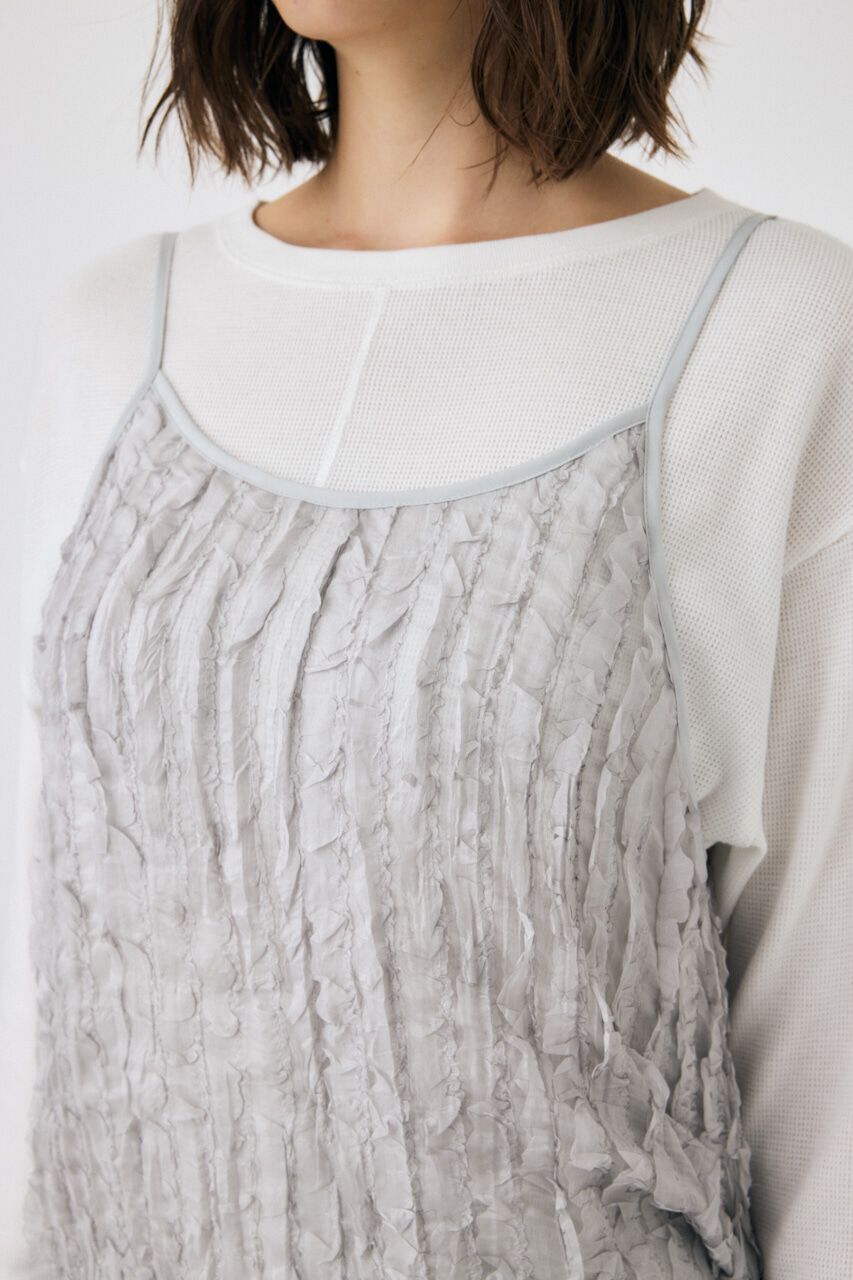 MOUSSY「SHEER FRILL キャミドレス」|ワンピース|