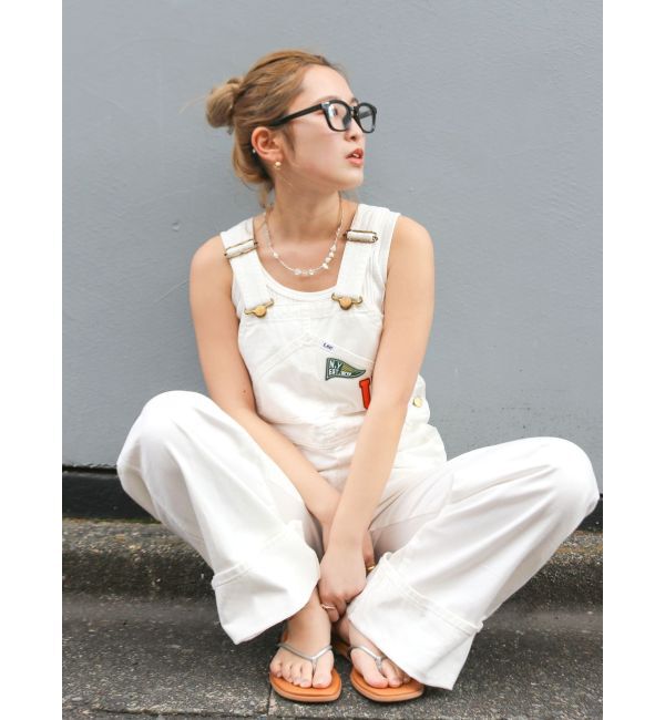 Ungrid「Lee別注 ワッペンデザインデニムサロペット」|オールインワン|