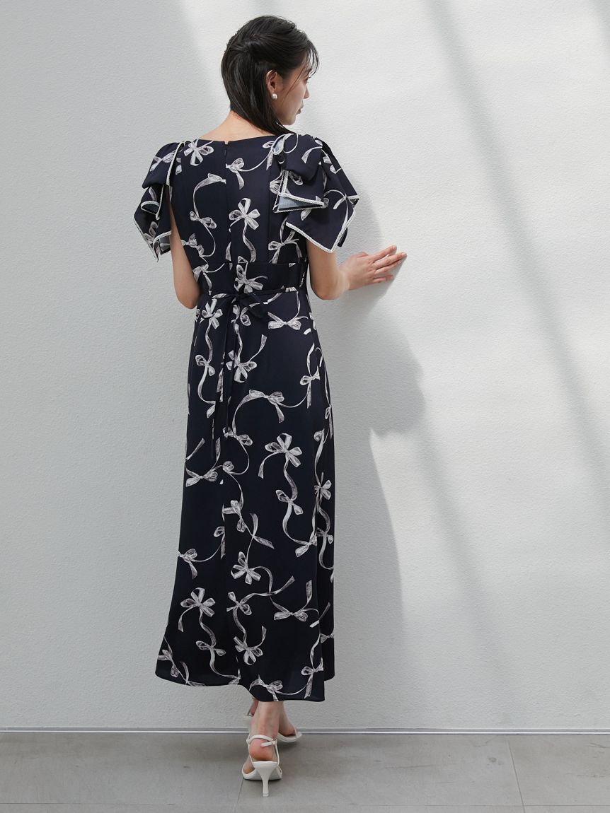 00サイズあり】Sustainableリボンプリントワンピース（SNIDEL