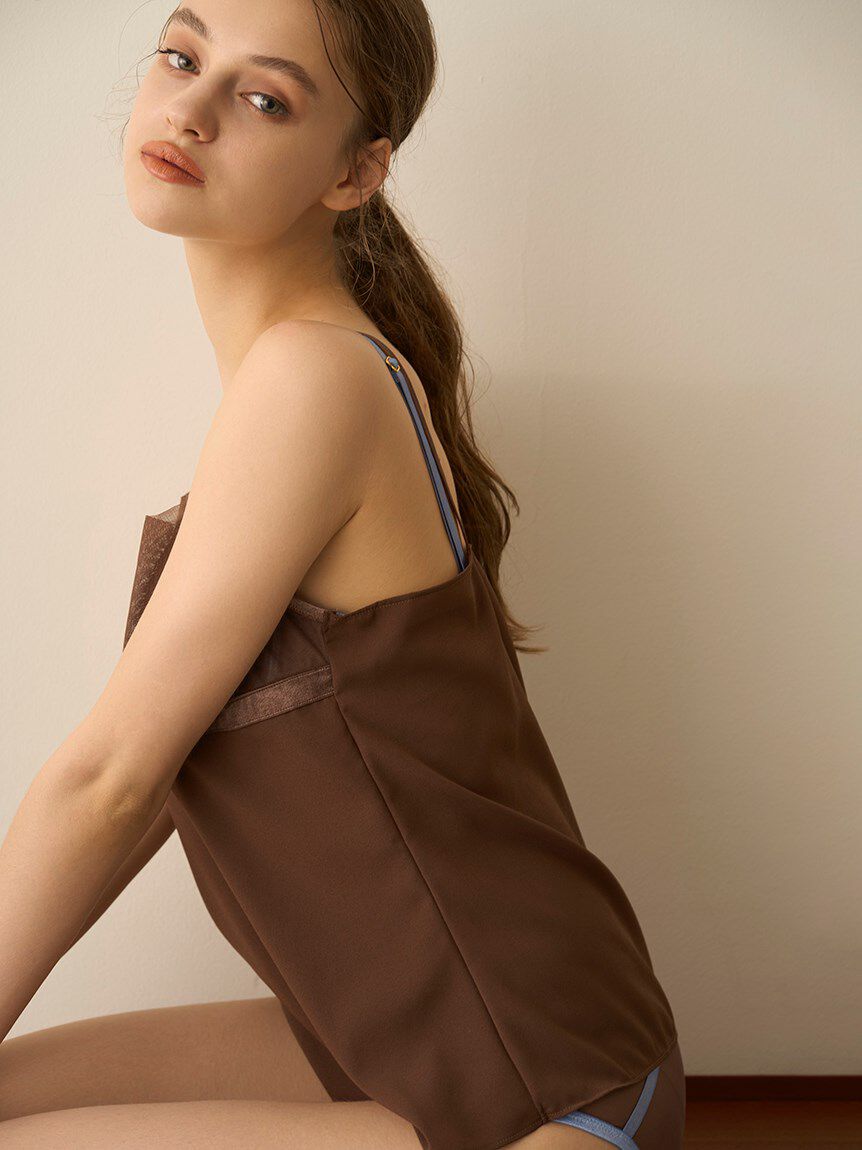 LILY BROWN Lingerie「【LILY BROWN Lingerie】シアーチュール キャミソール」|インナー|
