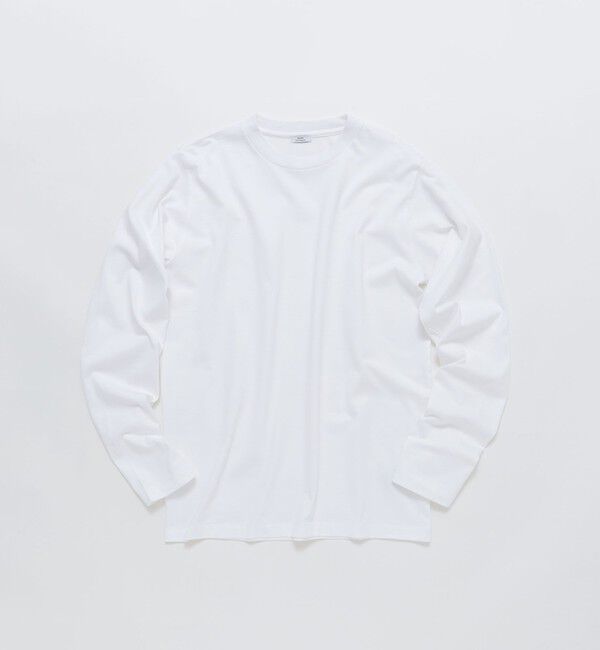 SHIPS「SHIPS: 抗菌・防臭 NANO-FINE(R) ハイゲージ クルーネック Tシャツ (ロンT)」|Tシャツ・カットソー|ホワイト