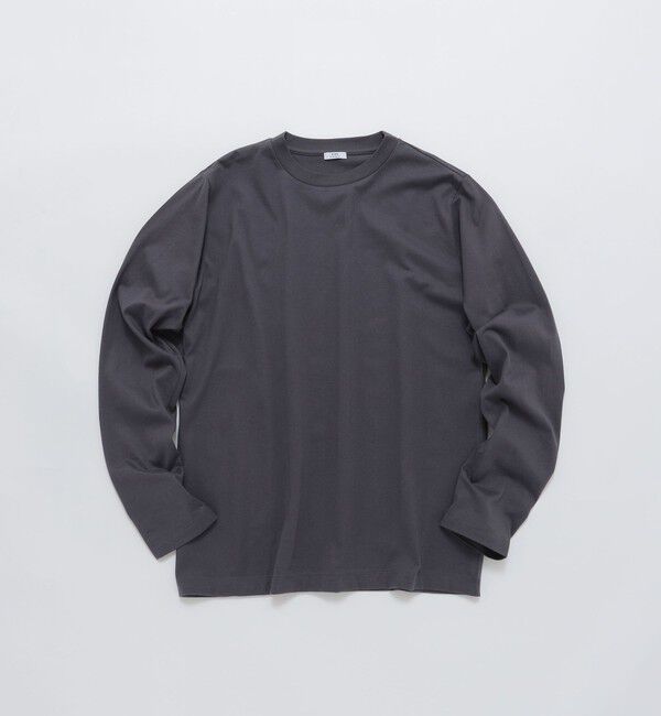 SHIPS「SHIPS: 抗菌・防臭 NANO-FINE(R) ハイゲージ クルーネック Tシャツ (ロンT)」|Tシャツ・カットソー|ダークグレー