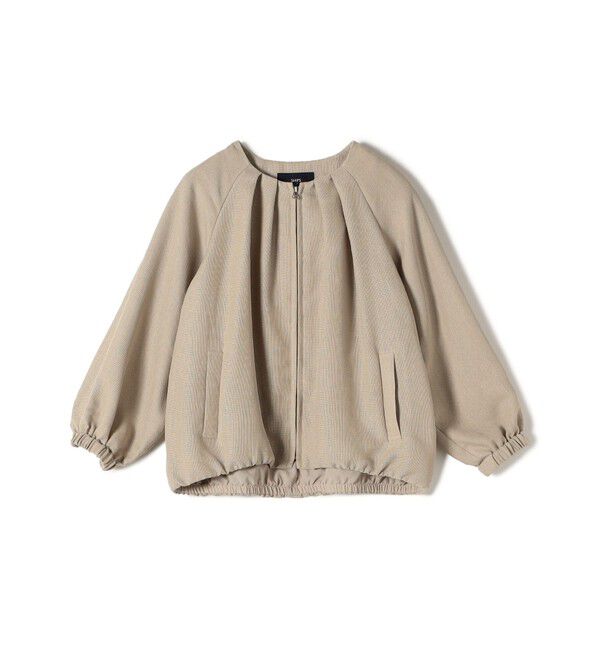 SHIPS Colors 「SHIPS Colors:〈手洗い可能〉バスケット ギャザー ブルゾン」|ブルゾン・スタジャン|ベージュ