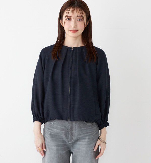 SHIPS Colors 「SHIPS Colors:〈手洗い可能〉バスケット ギャザー ブルゾン」|ブルゾン・スタジャン|