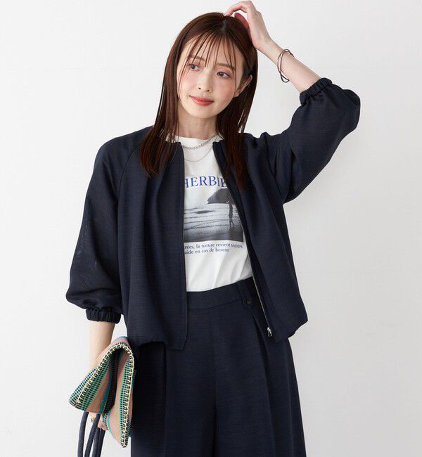 SHIPS Colors 「SHIPS Colors:〈手洗い可能〉バスケット ギャザー ブルゾン」|ブルゾン・スタジャン|