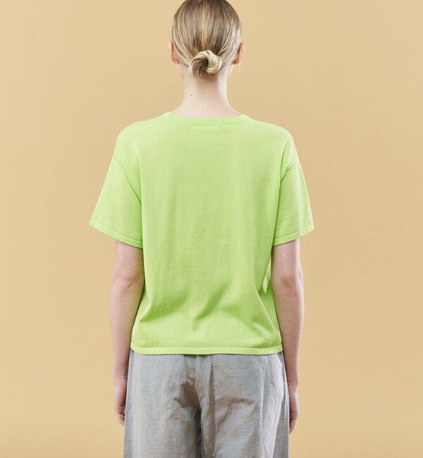 GALERIE VIE「クレープコットン ハーフスリーブプルオーバー」|ニット・セーター|