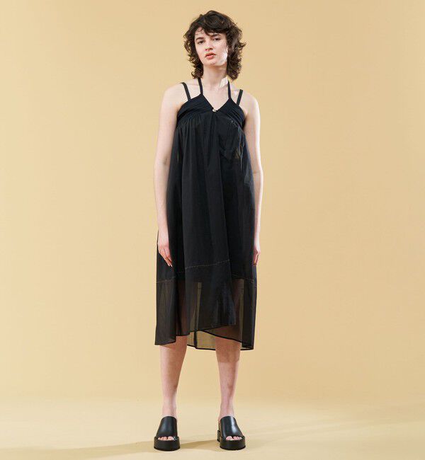 DES PRES「コットンオーガンジー 2-wayギャザースカート」|フレア|