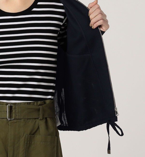 MACPHEE「コットンリネンパナマクロス ジップアップブルゾン」|ブルゾン・スタジャン|