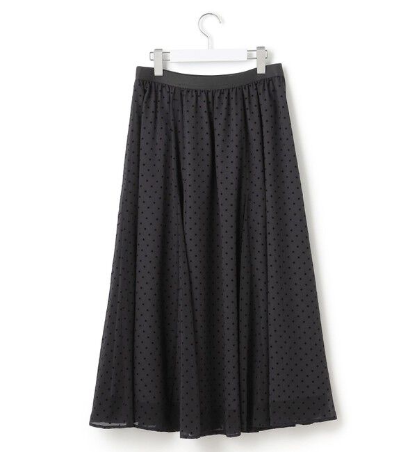 23区「【一部店舗限定/洗える】クレープドットフロッキー スカート」|スカート|
