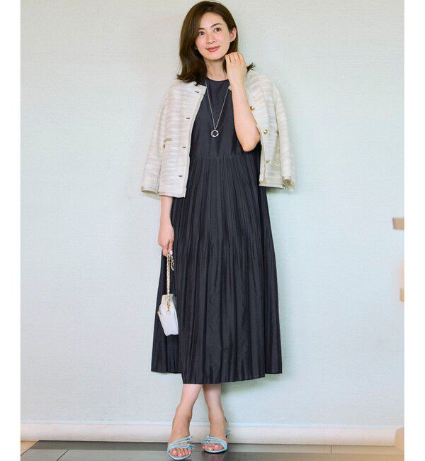 23区「【洗える】プリーツコンビ ワンピース」|ワンピース|
