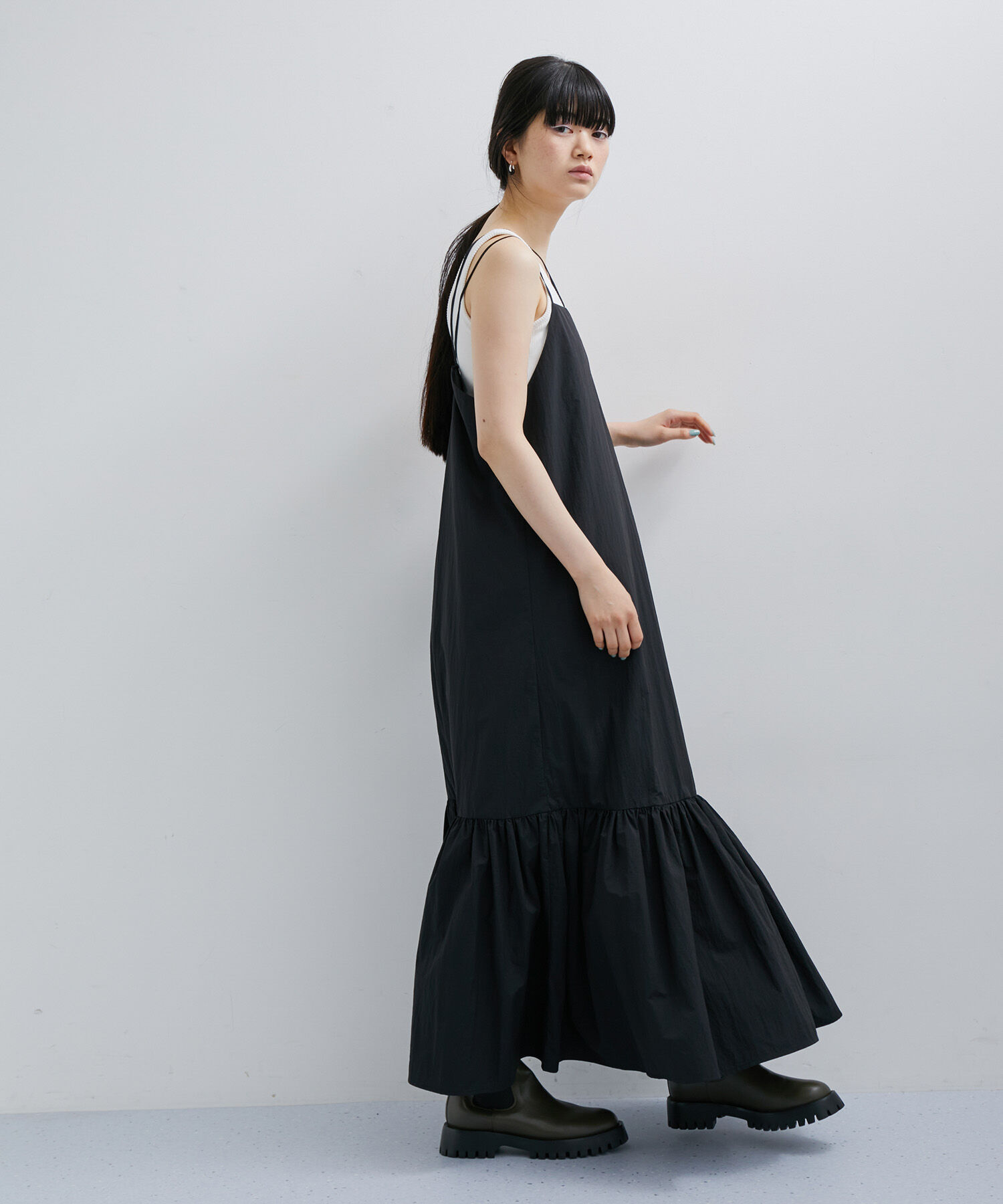 ADAM ET ROPE'「〈SETアイテム〉ボレロスリーブセットキャミワンピース」|ワンピース|