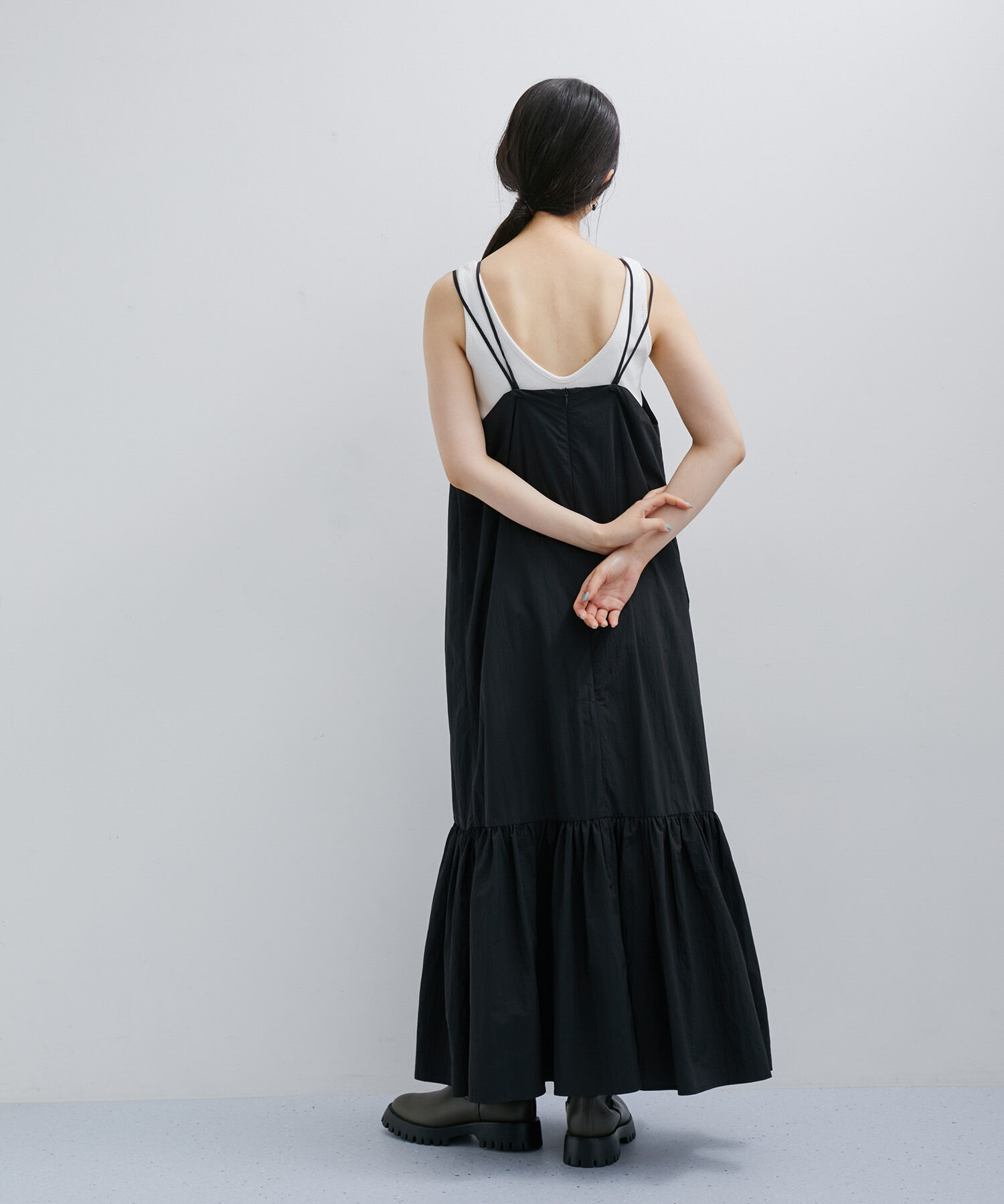 ADAM ET ROPE'「〈SETアイテム〉ボレロスリーブセットキャミワンピース」|ワンピース|