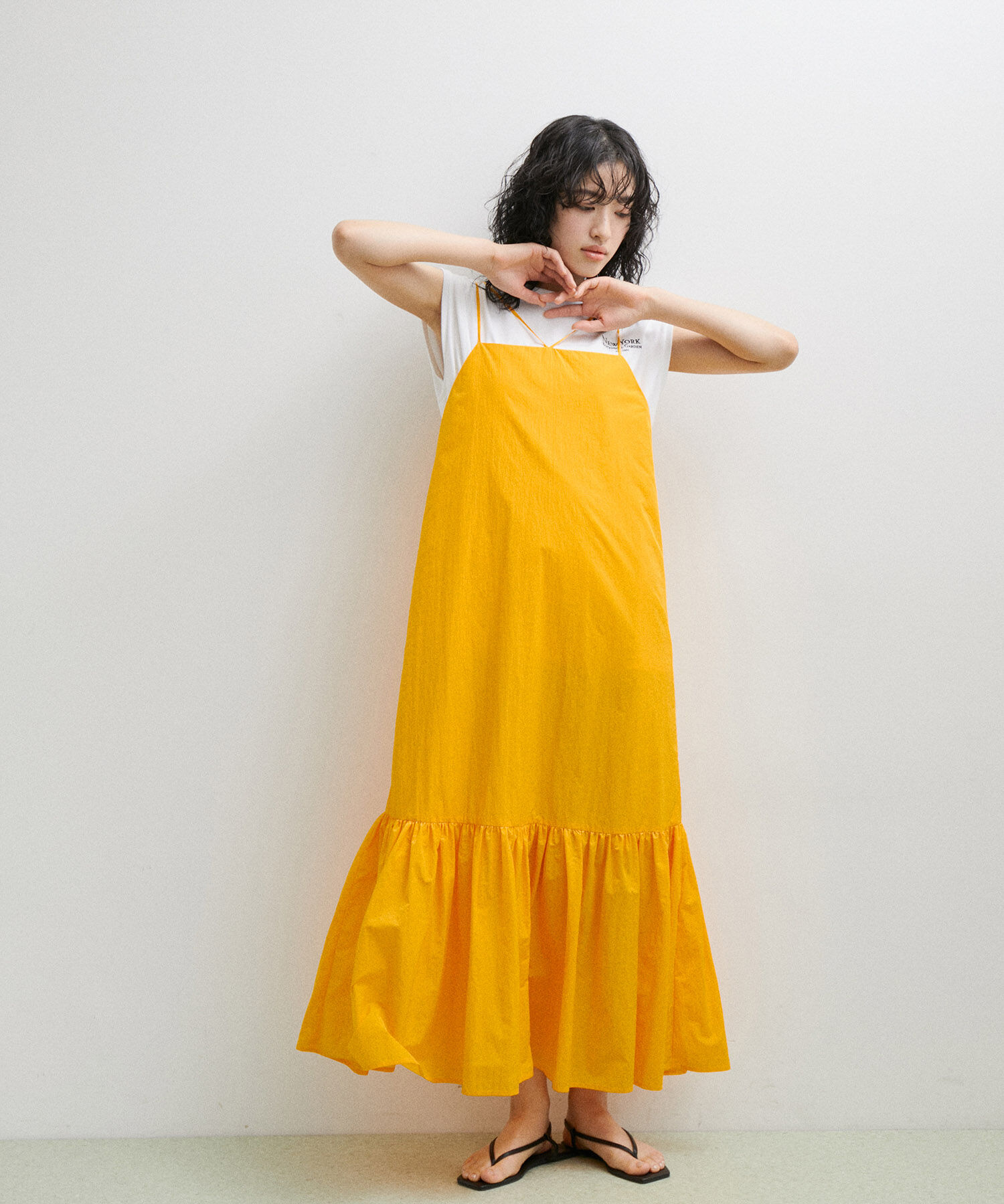 ADAM ET ROPE'「〈SETアイテム〉ボレロスリーブセットキャミワンピース」|ワンピース|