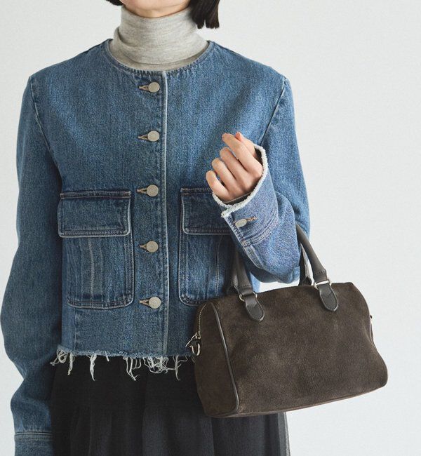  「スエード2WAYミニボストンバッグ」|ボストンバッグ|グレー