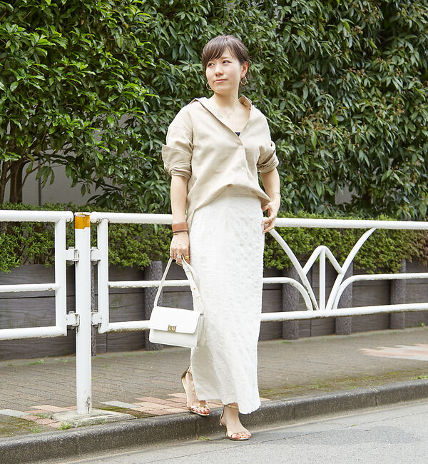 Rouge vif「カットジャガードタイトスリットスカート」|スカート|