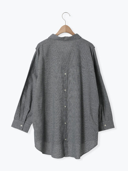 Samansa Mos2「後ろ釦スキッパーチュニック」|シャツ・ブラウス|