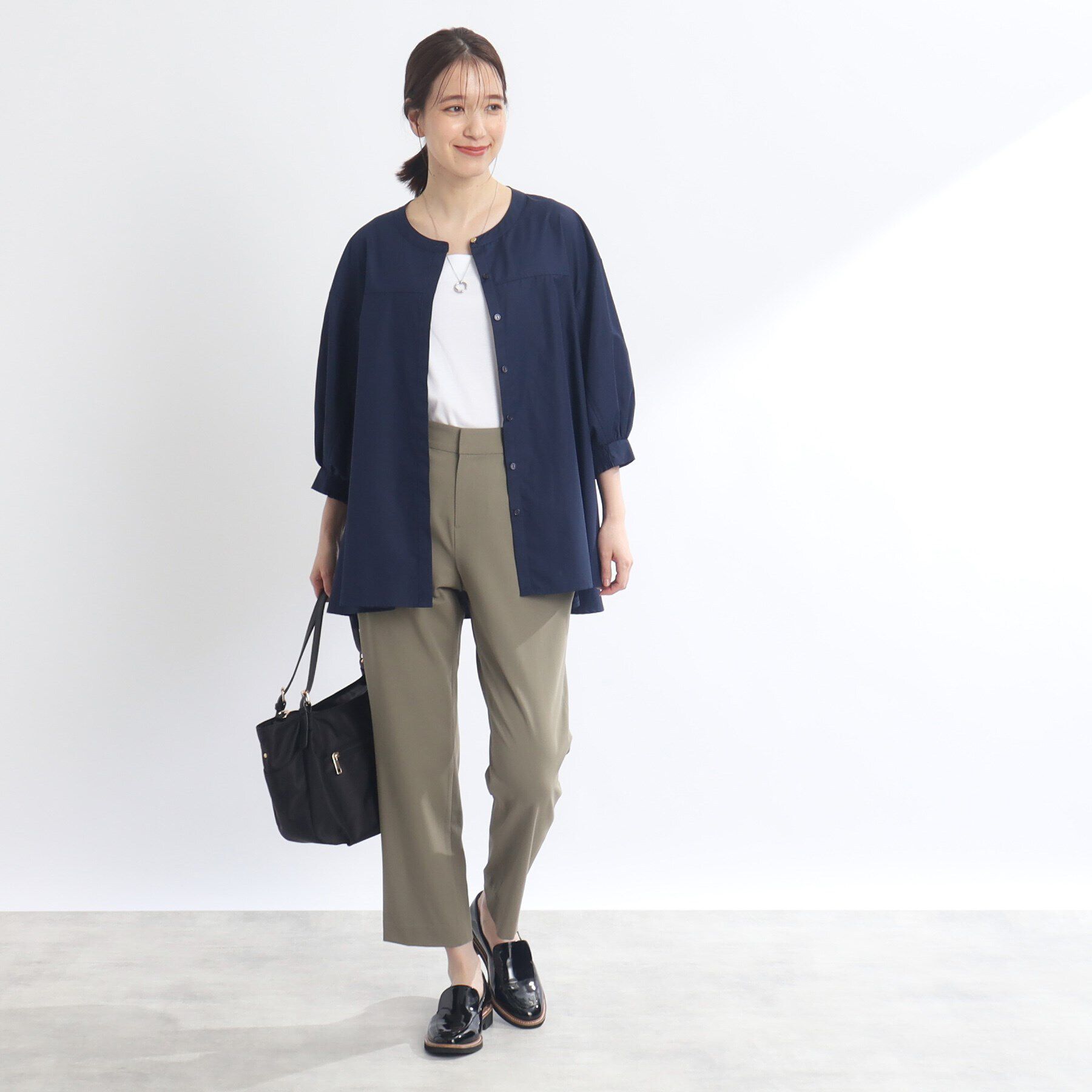 Reflect「【E‐QUALITY／手洗い可／羽織りも可】Aラインシルエットブラウス」|シャツ・ブラウス|