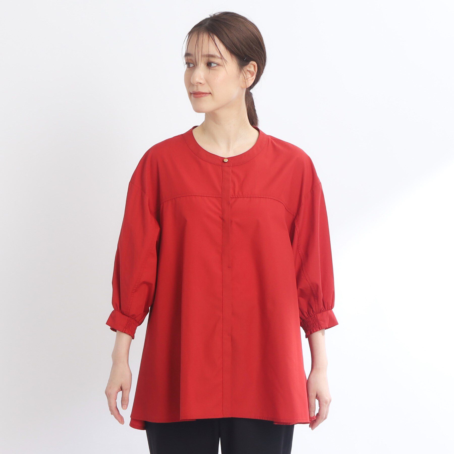 Reflect「【E‐QUALITY／手洗い可／羽織りも可】Aラインシルエットブラウス」|シャツ・ブラウス|