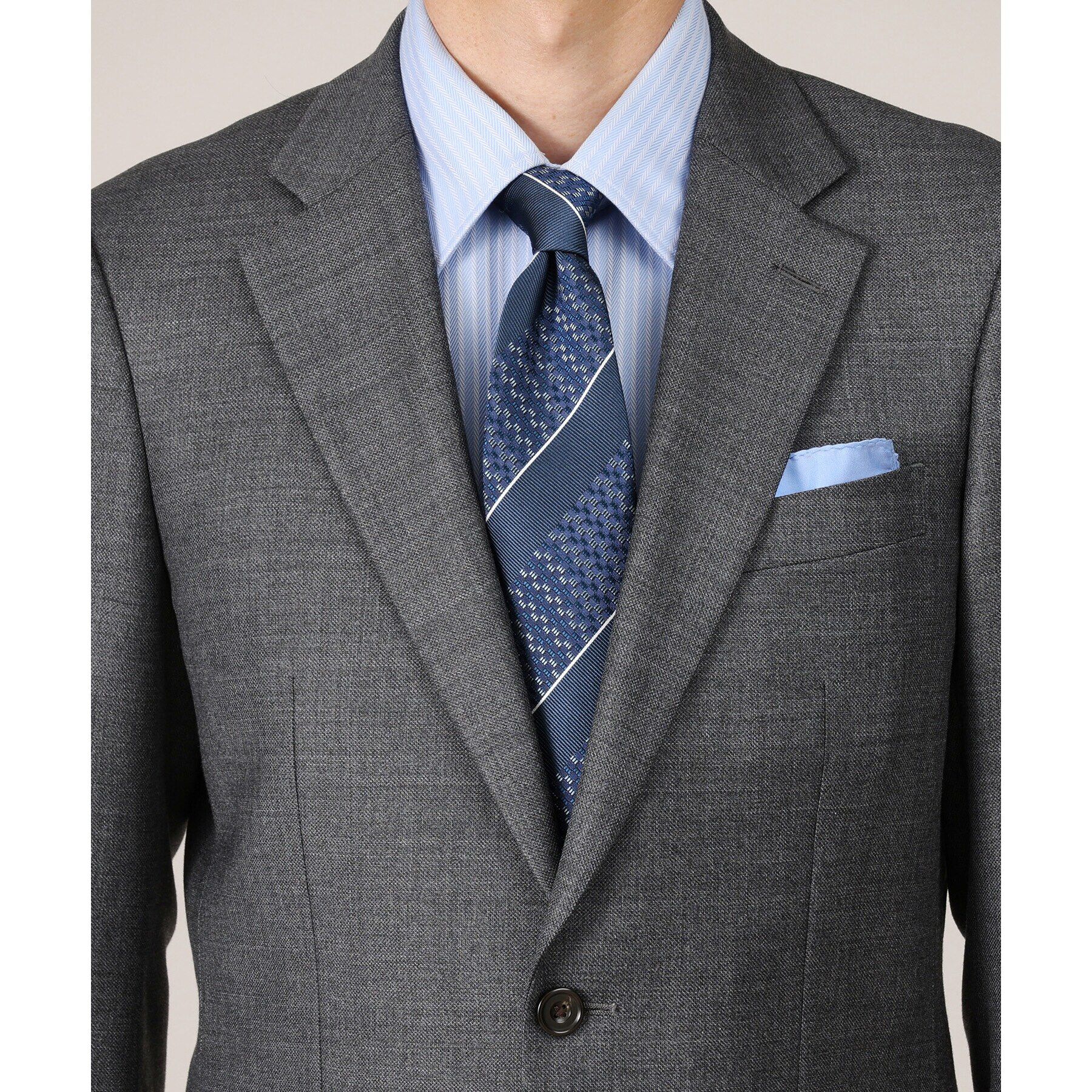 TAKEO KIKUCHI「【THE FLAGSHIP】石畳紋（いしだたみもん）シルクネクタイ」|ネクタイ・蝶ネクタイ|ブルー(393)